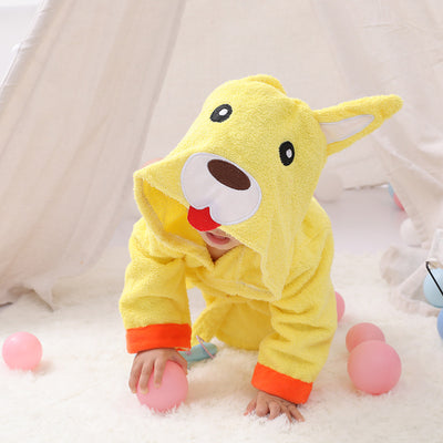 Bata de Baño Infantil con Capucha - Toalla Modelo Animales Lindos en Algodón - Image 4