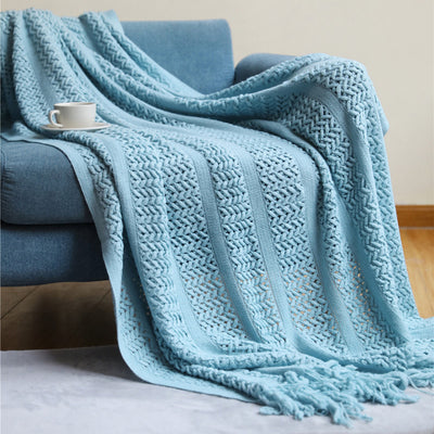 Manta de Punto Nórdica para Sofá, Cama y Decoración del Hogar - Image 3