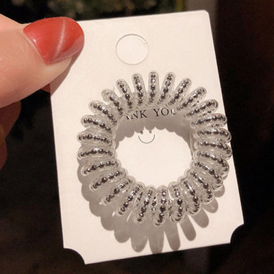 Pulsera Elástica para Cabello con Estuche de Cuero - Organizador de Coletas - Image 17