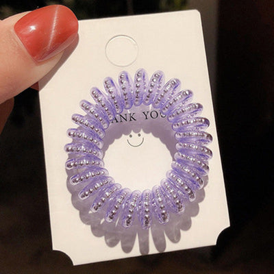 Pulsera Elástica para Cabello con Estuche de Cuero - Organizador de Coletas - Image 19