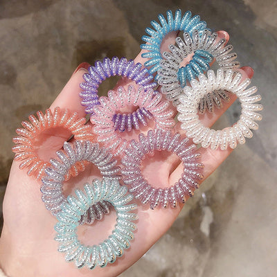Pulsera Elástica para Cabello con Estuche de Cuero - Organizador de Coletas - Image 22