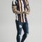 Camiseta Deportiva Hip Hop a Rayas con Estampado