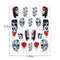 Set de Stickers para Uñas Calaveras Blanco y Negro