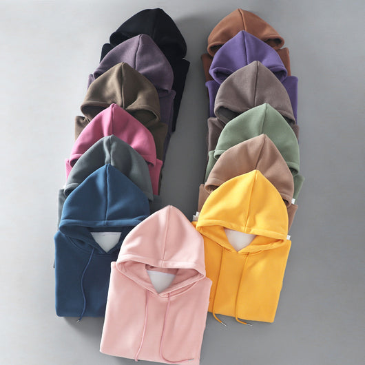 Sudadera Oversized con Capucha y Efecto Dos Piezas en Terciopelo Grueso - Image 21
