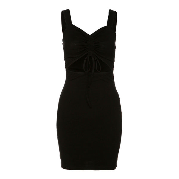 Vestido Elegante Espalda Descubierta con Abertura Lateral
