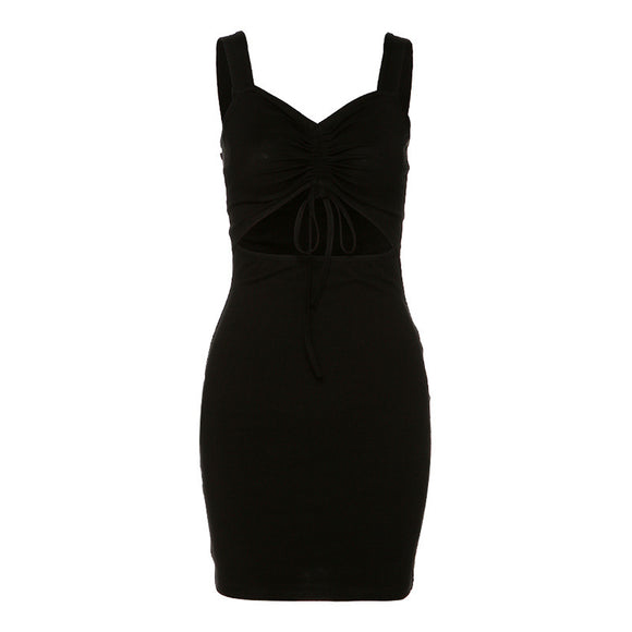 Vestido Elegante Espalda Descubierta con Abertura Lateral