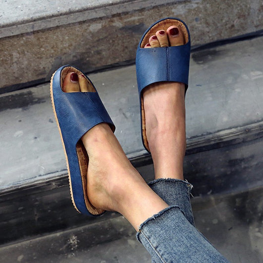 Sandalias Planas Retro de Madera Grandes para Mujer - Image 14