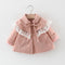 Chaqueta Trench Coat Estilo Coreano con Encaje para Niñas