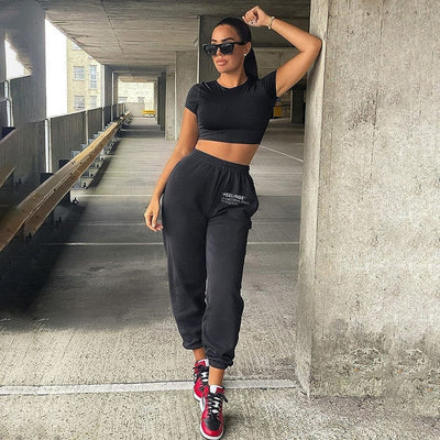 Pantalones de Buzo Cómodos con Cintura Elástica y Estampado de Letras - Image 16