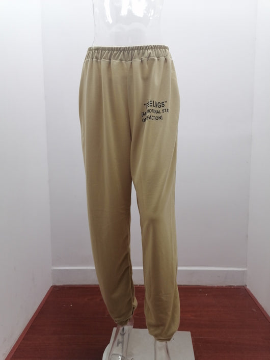 Pantalones de Buzo Cómodos con Cintura Elástica y Estampado de Letras - Image 12