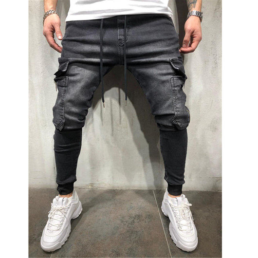 Pantalones Deportivos Hip-Hop Desteñidos para Hombre - Image 2