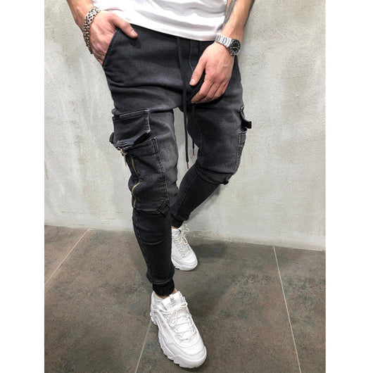 Pantalones Deportivos Hip-Hop Desteñidos para Hombre - Image 5
