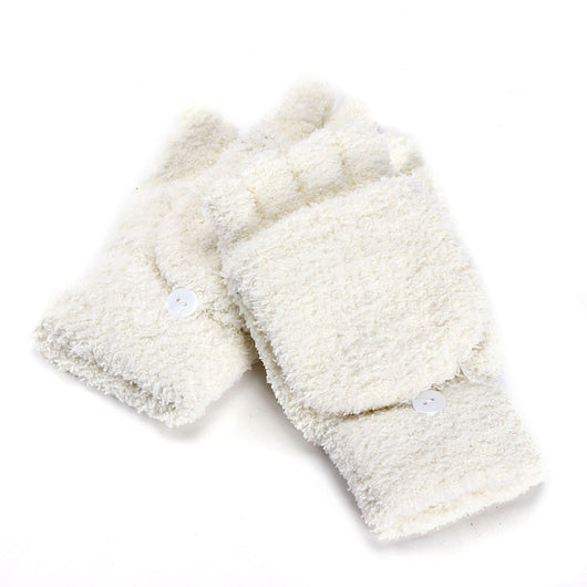 Guantes Mitones de Polar Coral con Dedos Libres para Escribir y Viajes - Image 7