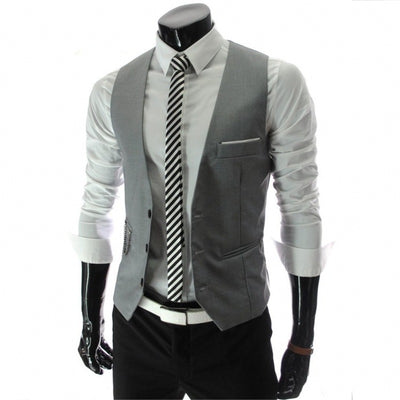 Chaleco de Traje Slim Fit Británico para Hombre - Image 9