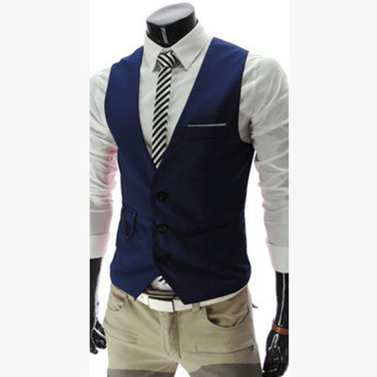 Chaleco de Traje Slim Fit Británico para Hombre - Image 6