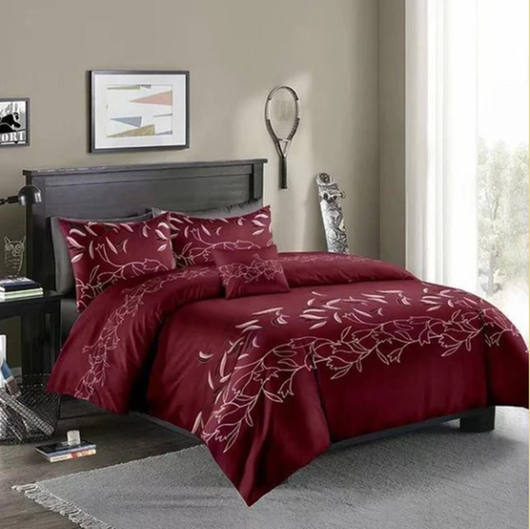 Juego de Cama Tres Piezas Negro Liso Premium - Image 4