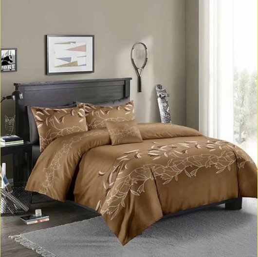 Juego de Cama Tres Piezas Negro Liso Premium - Image 5