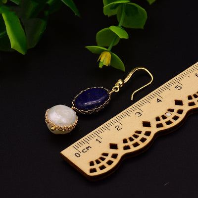Aretes Largos de Perla Estilo Europeo Americano para Mujer - Image 7
