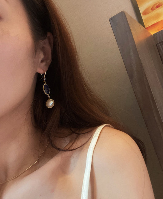 Aretes Largos de Perla Estilo Europeo Americano para Mujer - Image 4
