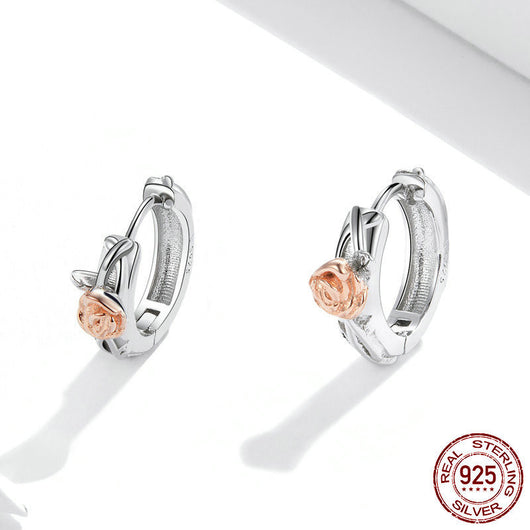 Aretes de Plata Esterlina con Diseño de Viña Rosa - Elegancia Botánica Femenina - Image 7