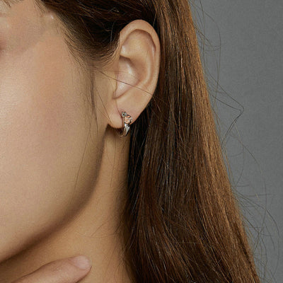 Aretes de Plata Esterlina con Diseño de Viña Rosa - Elegancia Botánica Femenina - Image 4