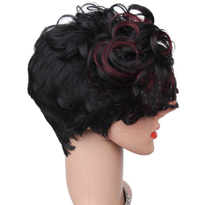 Peluca Rizada Corta Africana - Cabello Natural Abundante y Esponjoso