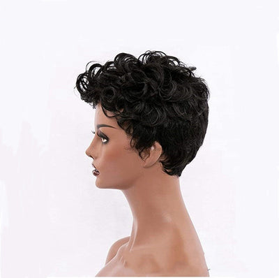Peluca Rizada Corta Africana - Cabello Natural Abundante y Esponjoso - Image 2