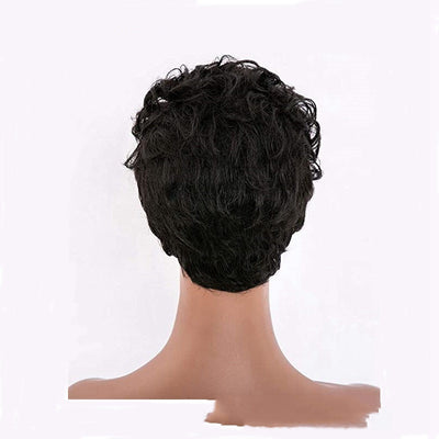 Peluca Rizada Corta Africana - Cabello Natural Abundante y Esponjoso - Image 4