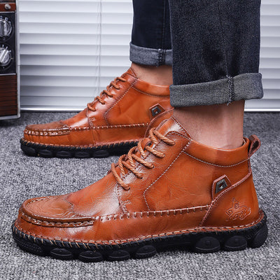 Botas Martin de Cuero Genuino Estilo Británico - Zapatos Casuales Invierno Caña Media - Image 15