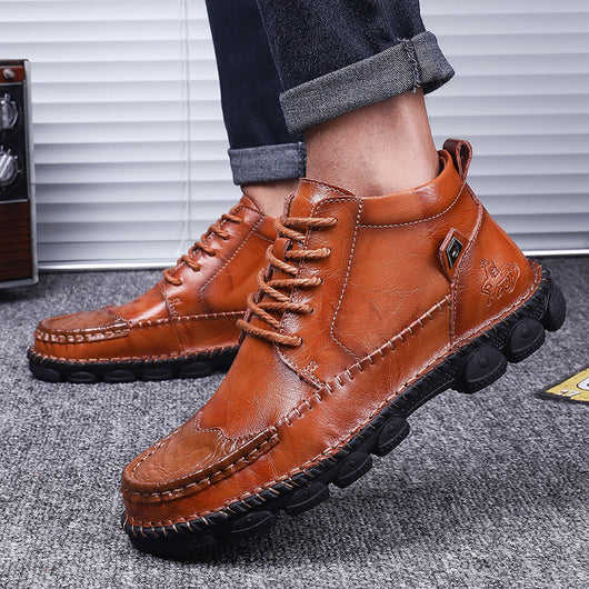 Botas Martin de Cuero Genuino Estilo Británico - Zapatos Casuales Invierno Caña Media - Image 26