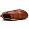 Botas Martin de Cuero Genuino Estilo Británico - Zapatos Casuales Invierno Caña Media