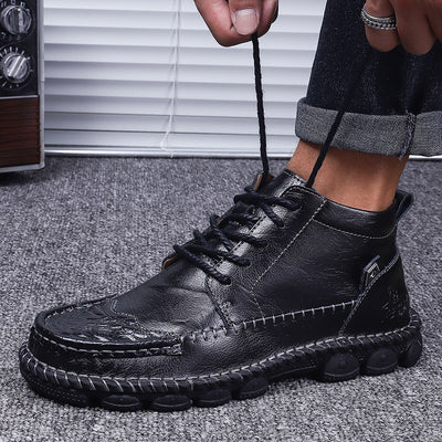 Botas Martin de Cuero Genuino Estilo Británico - Zapatos Casuales Invierno Caña Media - Image 11