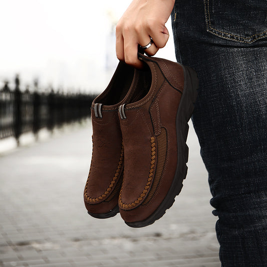 Zapatos Casuales de Cuero Otoño Talla 45 para Hombre