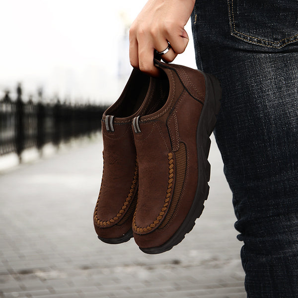 Zapatos Casuales de Cuero Otoño Talla 45 para Hombre