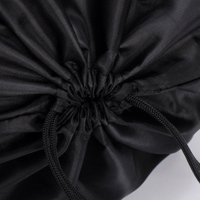 Mochila de Lona con Cordón y Doble Correa - Capacidad Extra Grande en Negro - Image 4