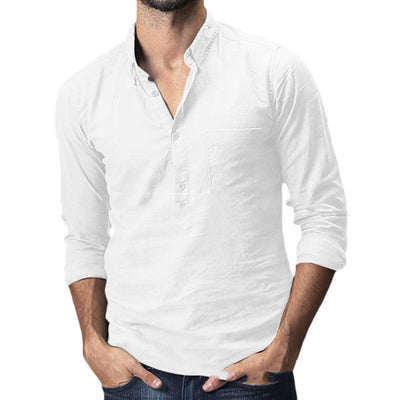 Camisa de Manga Larga con Solapa para Hombre - Image 7
