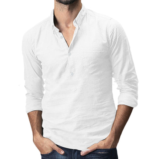 Camisa de Manga Larga con Solapa para Hombre - Image 2