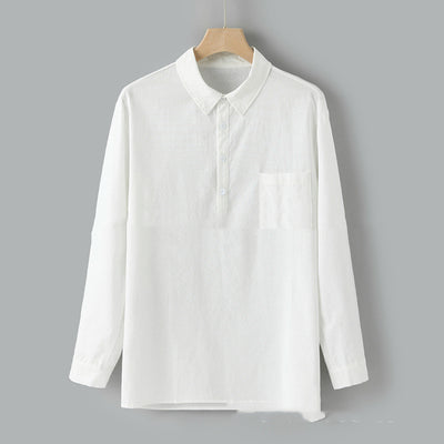 Camisa de Manga Larga con Solapa para Hombre