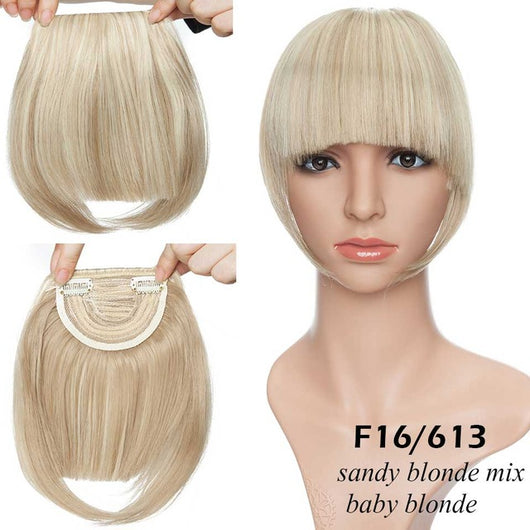 Extensiones de Cabello Clip Natural Bang - Negro, Castaño, Caoba y Rojo - Image 7