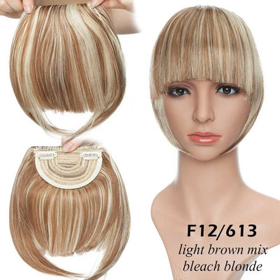 Extensiones de Cabello Clip Natural Bang - Negro, Castaño, Caoba y Rojo