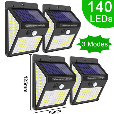 Luz Solar de Seguridad para Jardín con 140 LED y 3 Modos de Iluminación - Image 12
