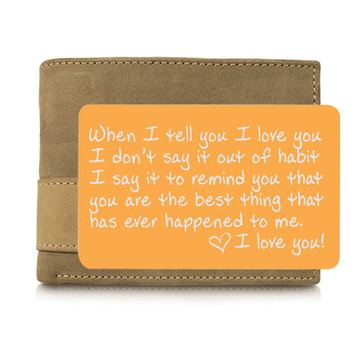 Tarjeta de Metal Personalizada Cuando Te Digo Te Amo - Image 5