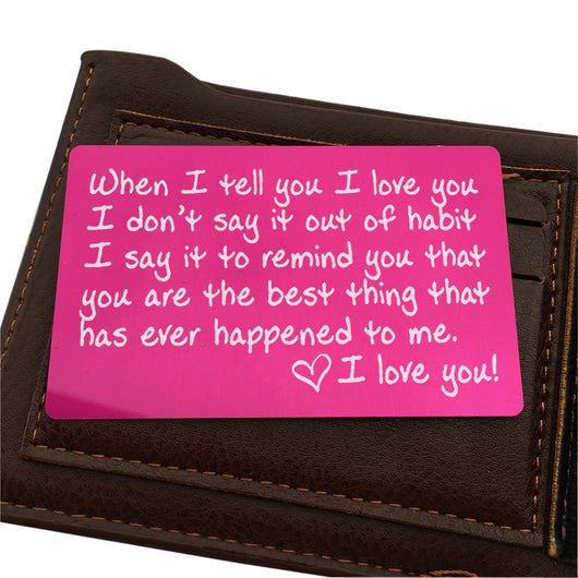 Tarjeta de Metal Personalizada Cuando Te Digo Te Amo - Image 10