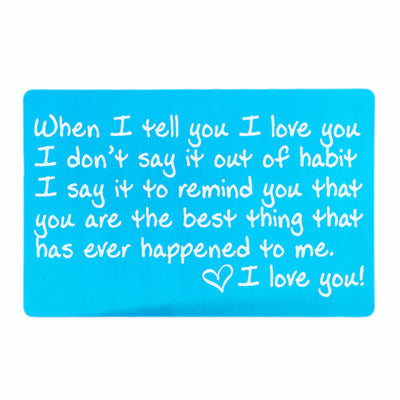 Tarjeta de Metal Personalizada Cuando Te Digo Te Amo - Image 9