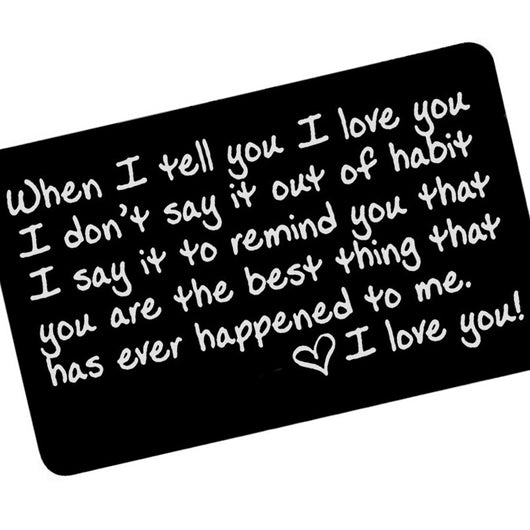 Tarjeta de Metal Personalizada Cuando Te Digo Te Amo - Image 8