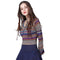 Blusa Retro de Algodón y Lino con Mangas Largas para Mujer