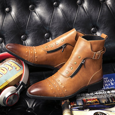 Botas Martin Altas de Cuero para Hombre - Estilo Casual Inglaterra - Image 12