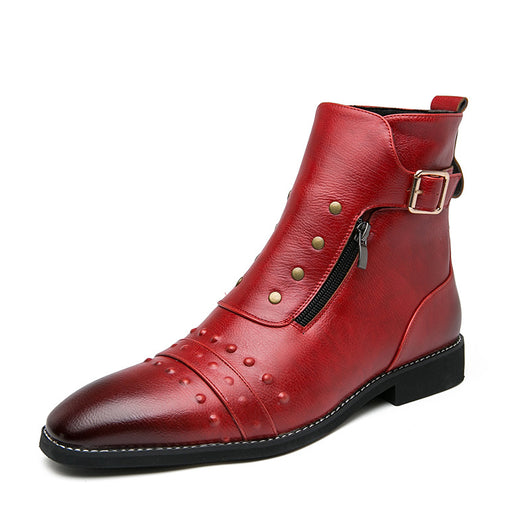 Botas Martin Altas de Cuero para Hombre - Estilo Casual Inglaterra - Image 3