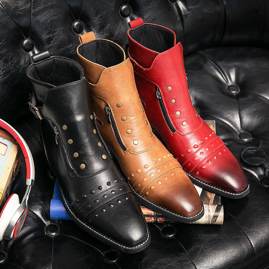 Botas Martin Altas de Cuero para Hombre - Estilo Casual Inglaterra - Image 6