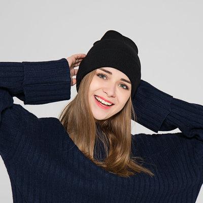 Gorro de Lana Casual para Mujer en Colores Sólidos - Image 10